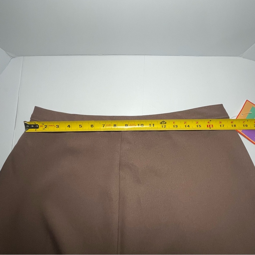 NWT Vintage Levi Strauss Bend Over Skirt Brown Pull-On Size 38 / 22W - Picture 7 of 8